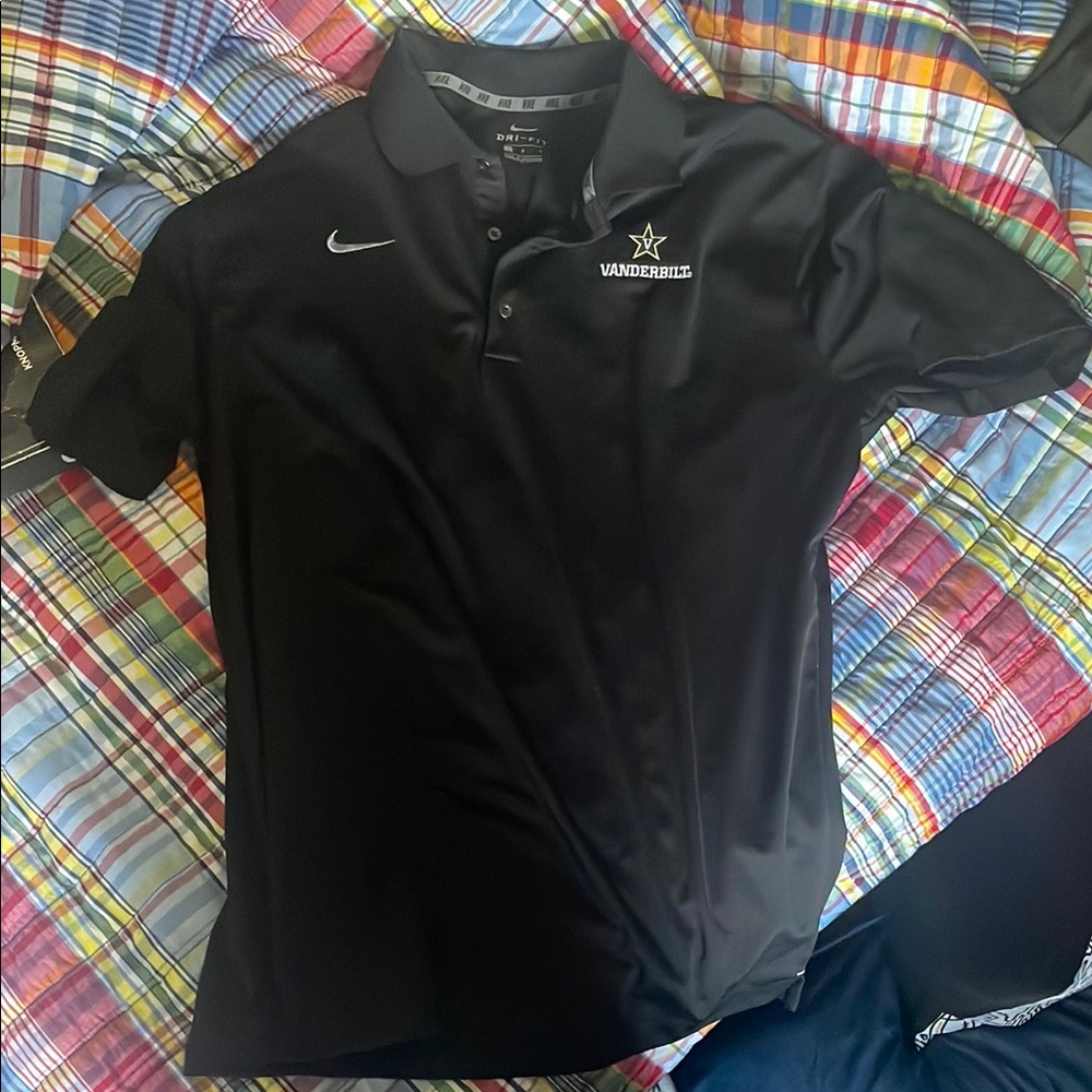 Vanderbilt historic star logo Black Polo Shirt
